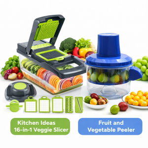 Kitchen Ideas 16-in-1 Veggie Slicer & Fruit and Vegetable Peeler Combo